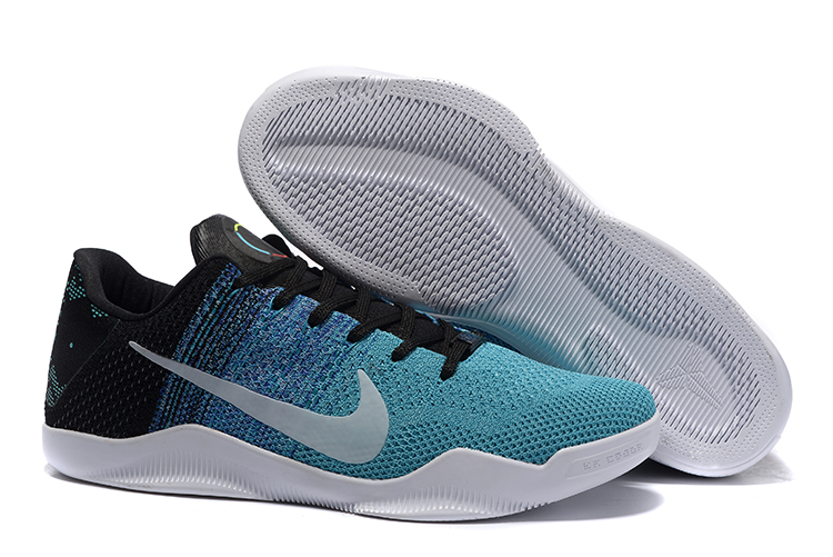 Nike Kobe 11 Flyknit Jade Blue Silver Shoes